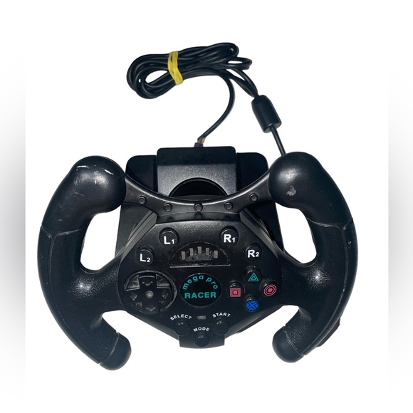 🔥 Sony PlayStation 2 PS2 3rd Party Steering Racing Wheel MEGA PRO RACER C PiX🔥 - Picture 1 of 6